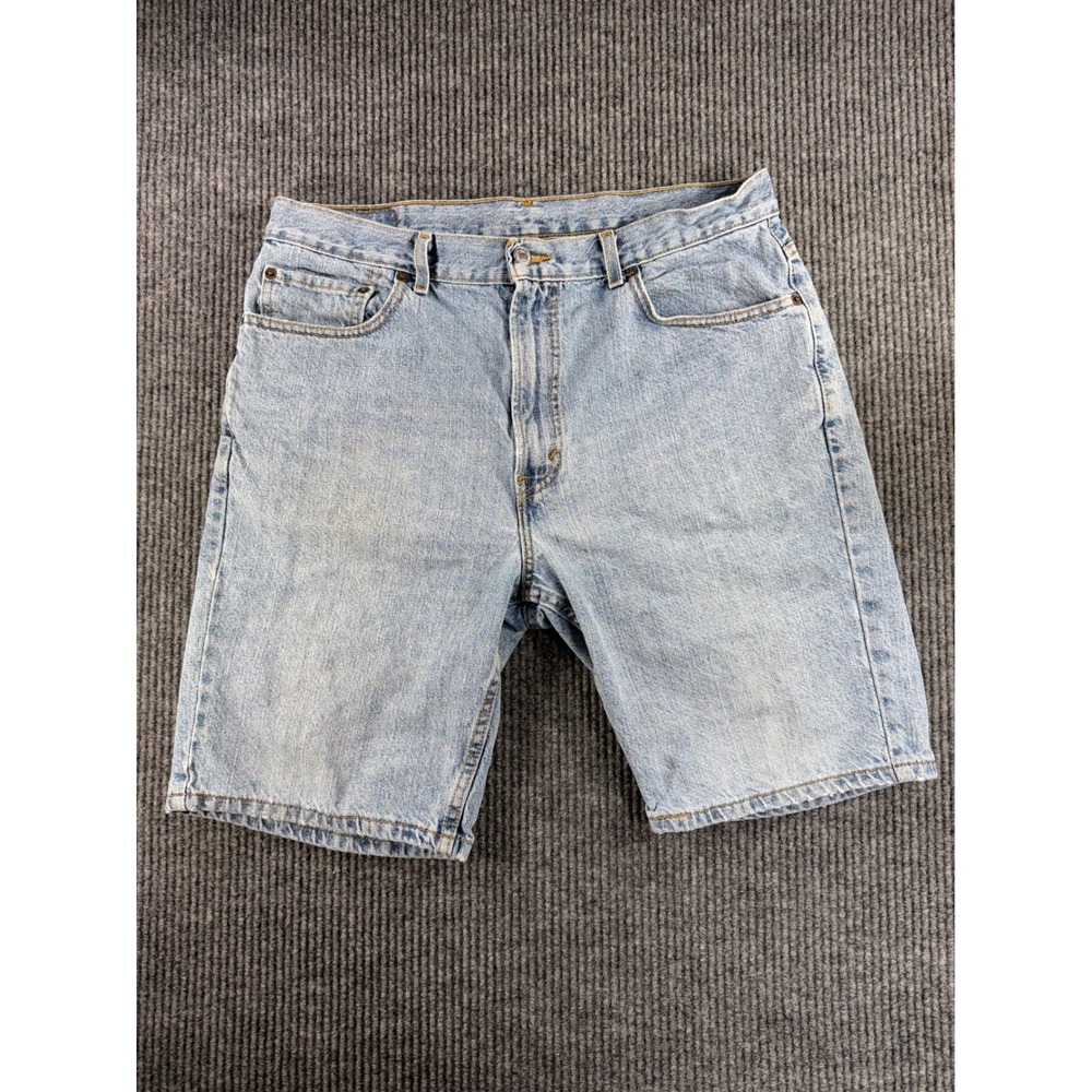 LEVI'S 505 JEAN SHORTS Light Wash Made In Mexico Vintage Y2K Size 36